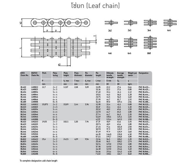 Chains (โซ่ส่งกำลังและโซ่ลำเลียง) - Image 7